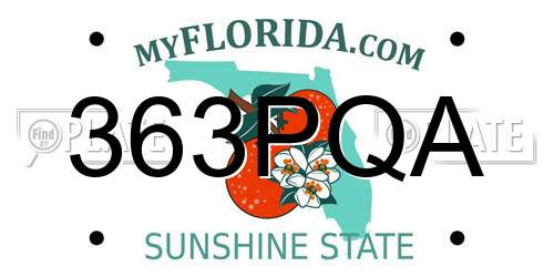 363PQA Florida License Plate