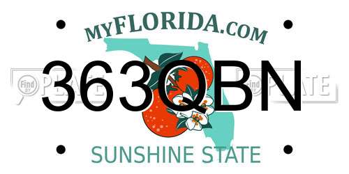 363QBN Florida License Plate