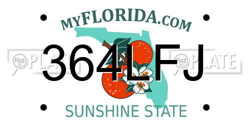364LFJ Florida License Plate