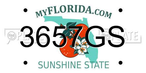 3657GS Florida License Plate