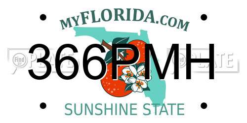 366PMH Florida License Plate