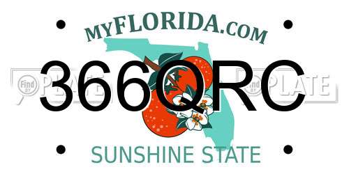 366QRC Florida License Plate