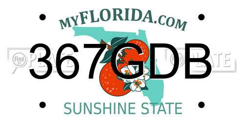 367GDB Florida License Plate
