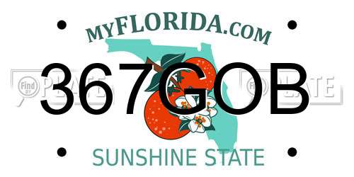 367GOB Florida License Plate
