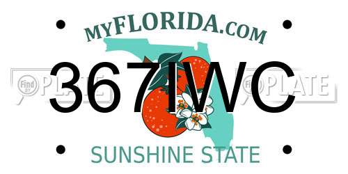 367IWC Florida License Plate