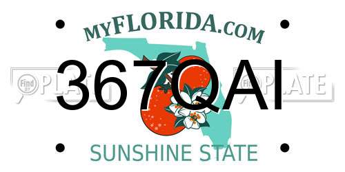 367QAI Florida License Plate