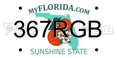 367RGB Florida License Plate