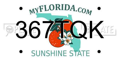 367TQK Florida License Plate