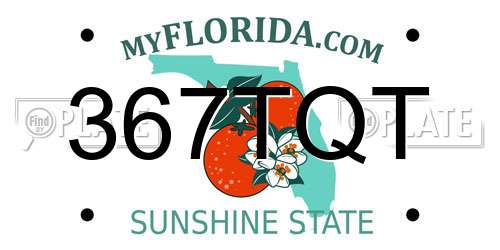 367TQT Florida License Plate
