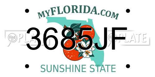3685JF Florida License Plate
