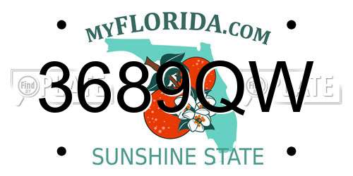 3689QW Florida License Plate