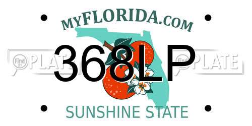 368LP Florida License Plate