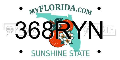 368RYN Florida License Plate