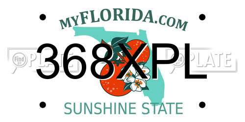 368XPL Florida License Plate