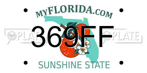 369FF Florida License Plate