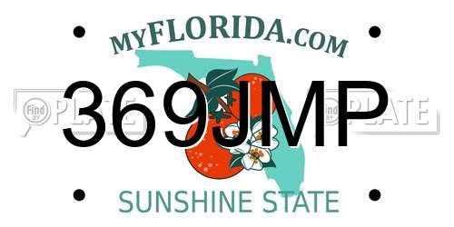 369JMP Florida License Plate