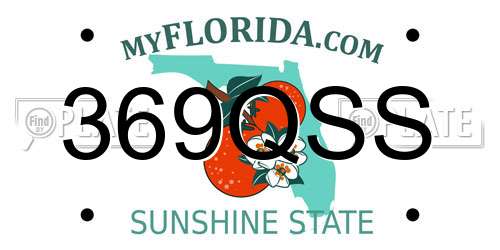369QSS Florida License Plate