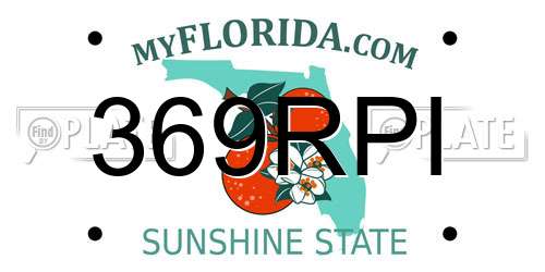 369RPI Florida License Plate