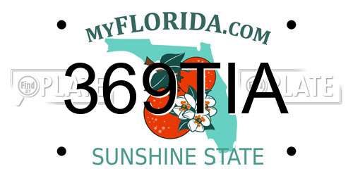 369TIA Florida License Plate