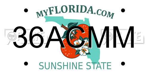 36ACMM Florida License Plate