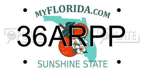 36ARPP Florida License Plate