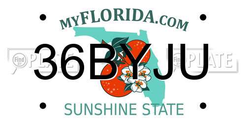 36BYJU Florida License Plate