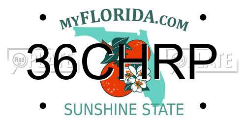 36CHRP Florida License Plate