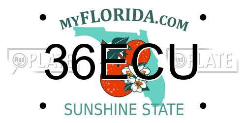 36ECU Florida License Plate