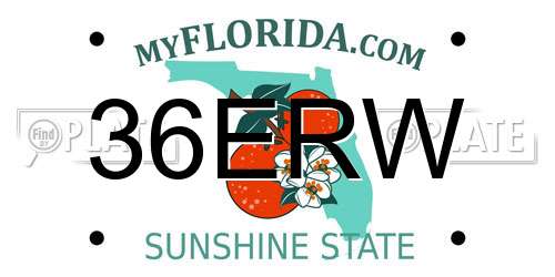 36ERW Florida License Plate