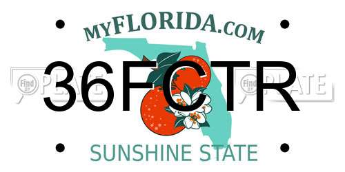 36FCTR Florida License Plate