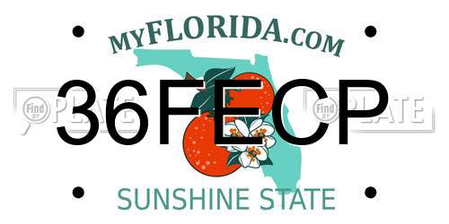 36FECP Florida License Plate