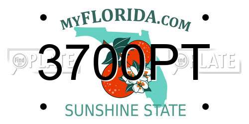 3700PT Florida License Plate