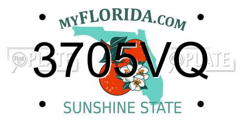 3705VQ Florida License Plate