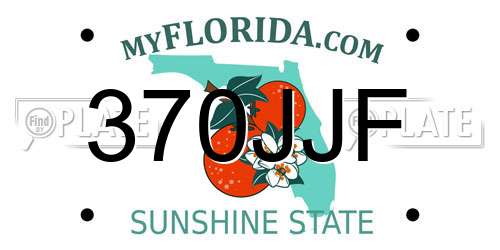 370JJF Florida License Plate