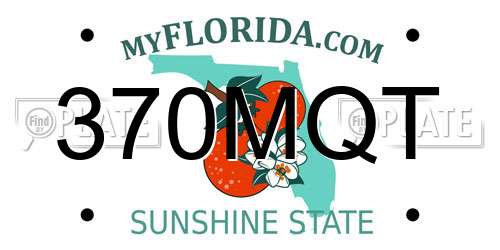 370MQT Florida License Plate