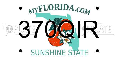 370QIR Florida License Plate