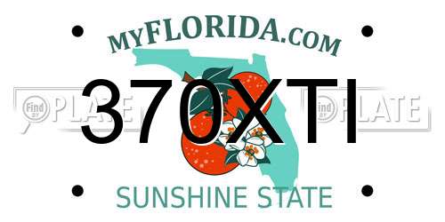370XTI Florida License Plate