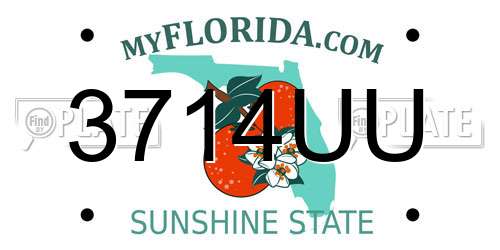 3714UU Florida License Plate