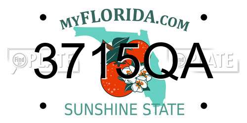 3715QA Florida License Plate