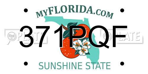 371PQF Florida License Plate