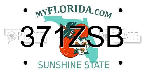 371ZSB Florida License Plate