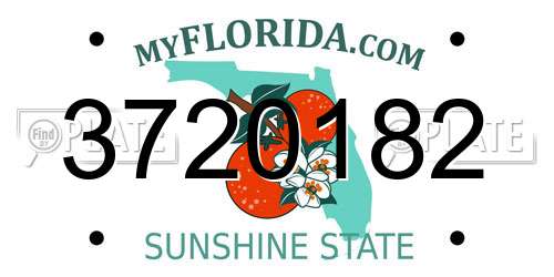 3720182 Florida License Plate