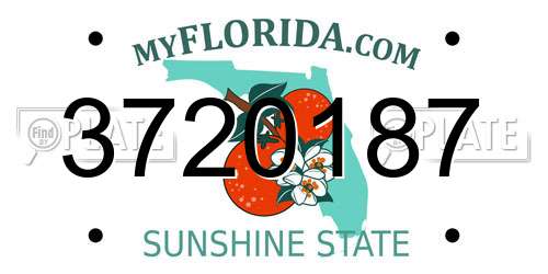 3720187 Florida License Plate