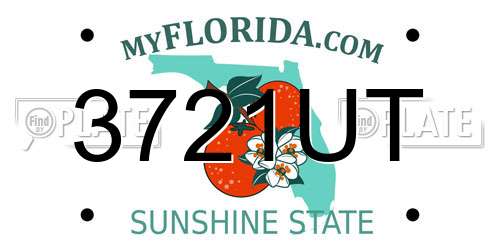 3721UT Florida License Plate