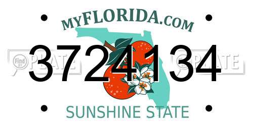 3724134 Florida License Plate