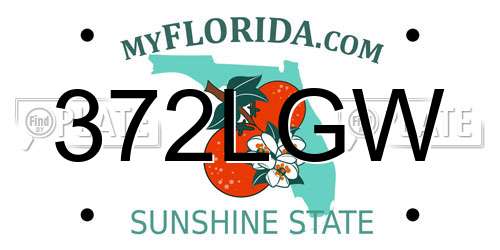 372LGW Florida License Plate