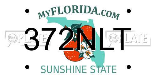 372NLT Florida License Plate