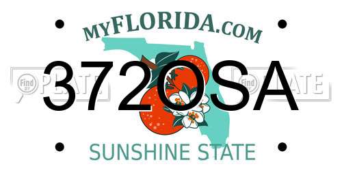 372OSA Florida License Plate