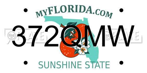 372QMW Florida License Plate