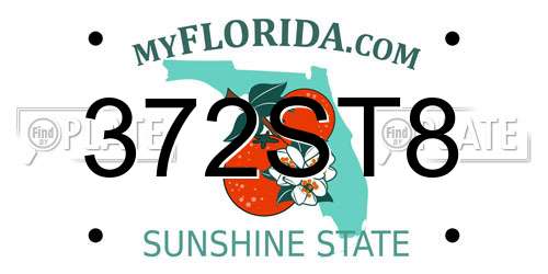 372ST8 Florida License Plate